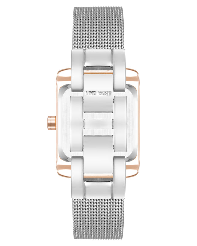 Nine West Mesh Bracelet Watch With Rectangular Case