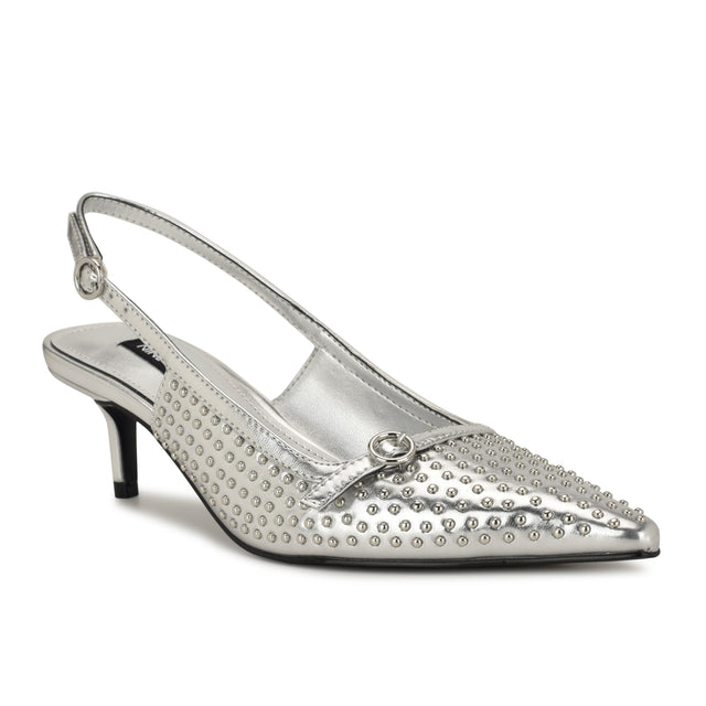 Nine West Ashleah Kitten Heel Slingback Pumps