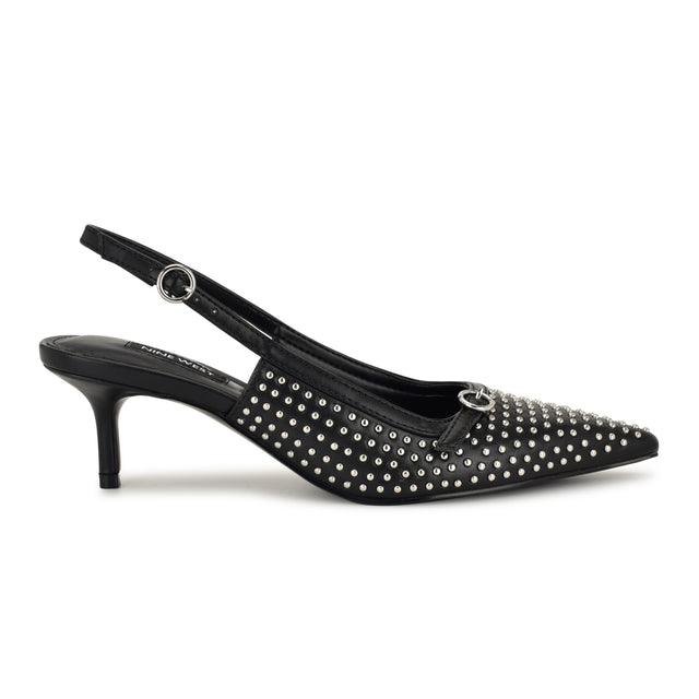 nine west Ashleah Kitten Heel Slingback Pumps