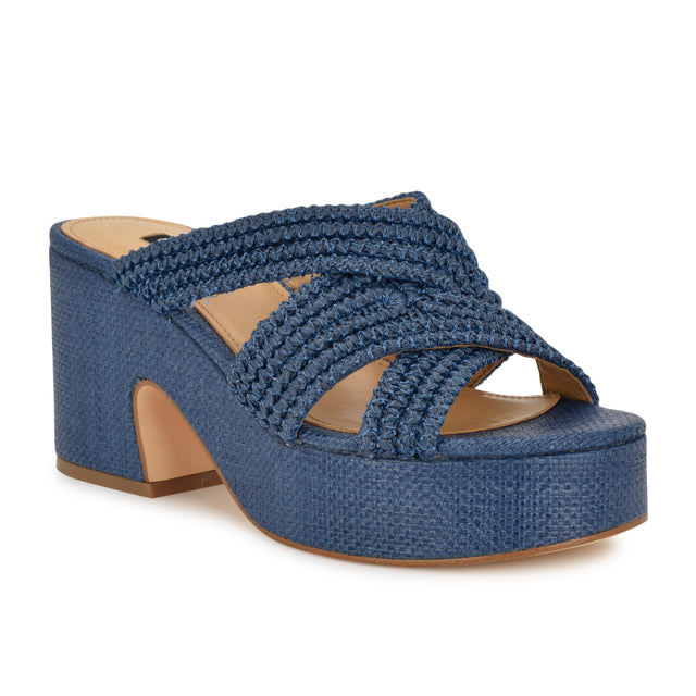 Nine West Bemay Platform Slide Sandals