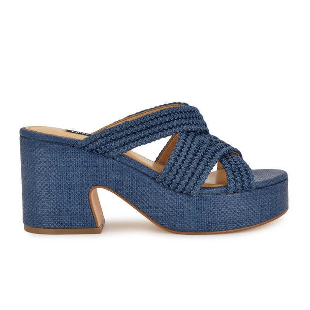 nine west Bemay Platform Slide Sandals