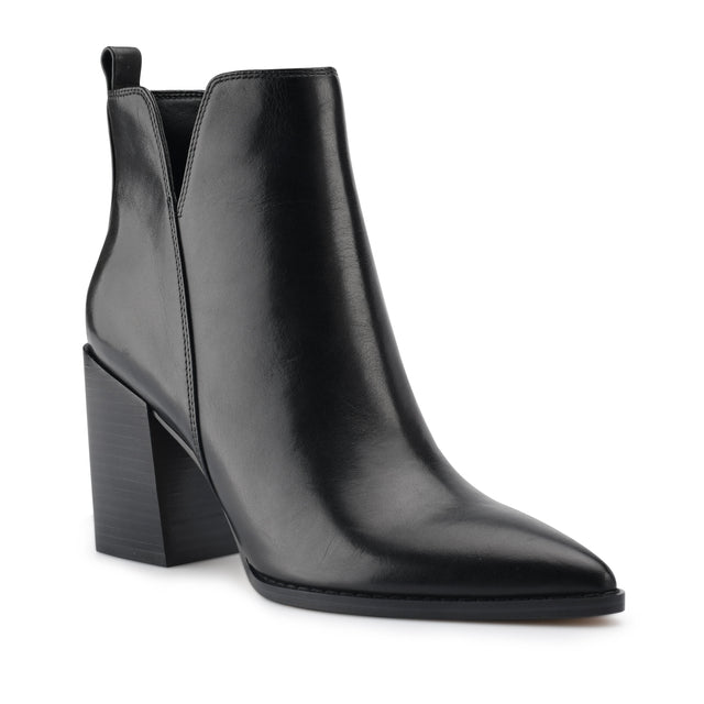 Nine West Birds Block Heel Leather Booties