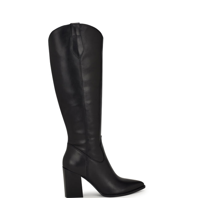 nine west Bromwel Block Heel Leather Boots