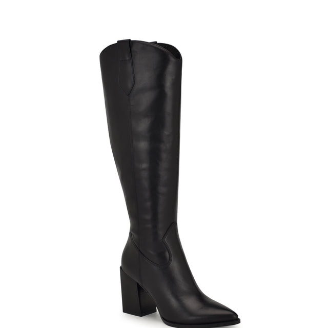 Nine West Bromwel Block Heel Leather Boots