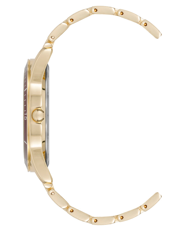 Nine West Burgundy Bezel Watch