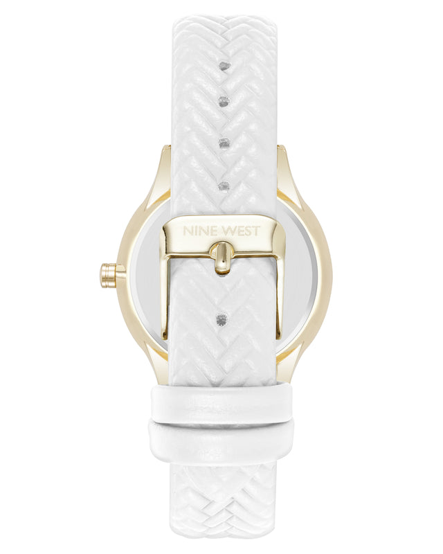 Nine West Chevron Pattern Strap Watch
