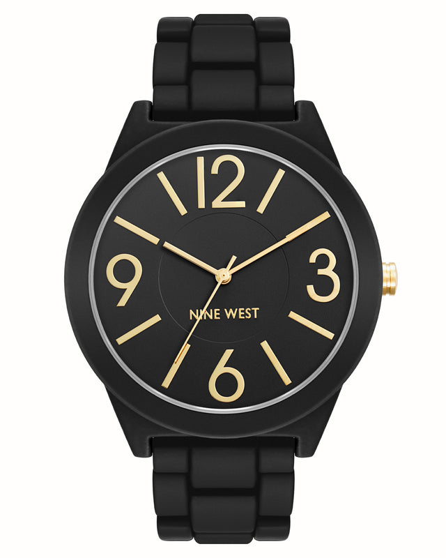 nine west Classic Rubberized Bracelet Watch