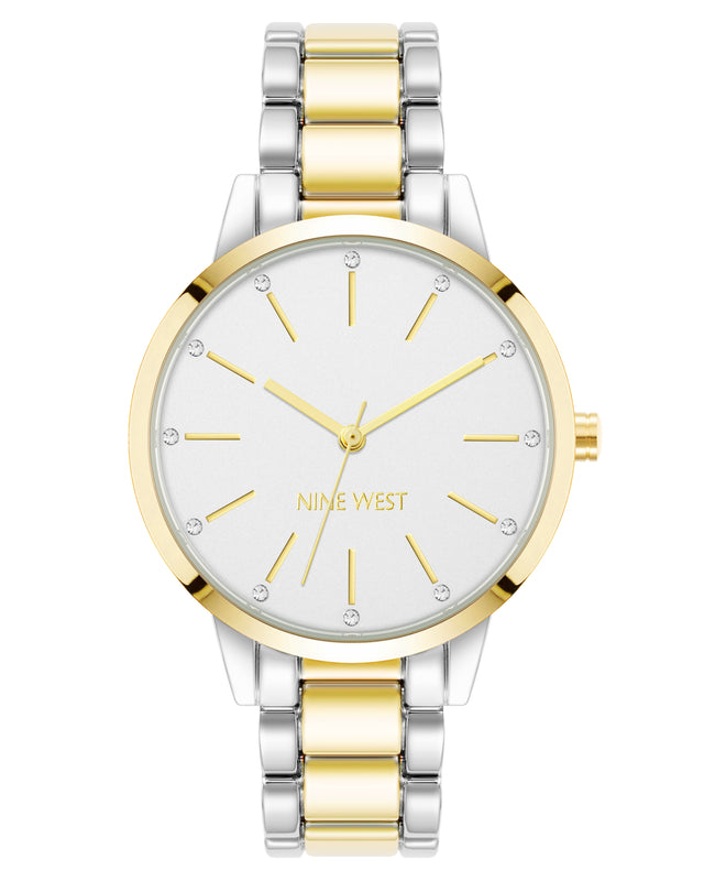 nine west Crystal Accented Bracelet Watch