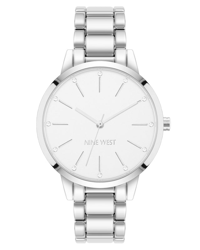 nine west Crystal Accented Bracelet Watch