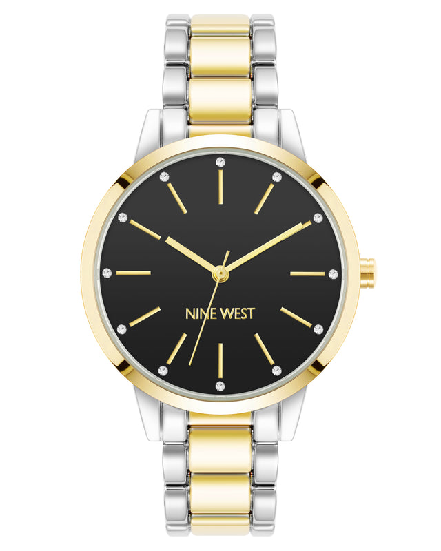nine west Crystal Accented Bracelet Watch