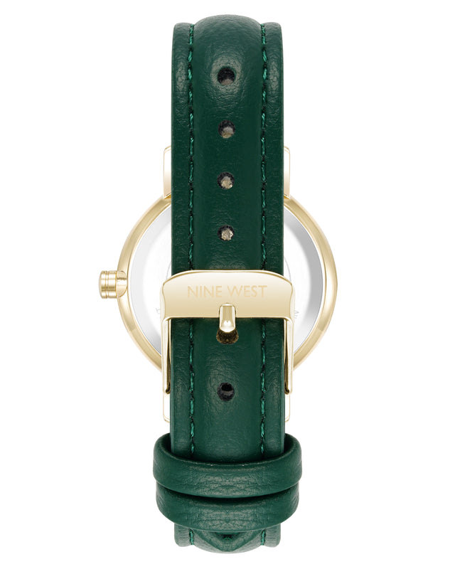 Nine West Crystal Accented Dial Strap Watch