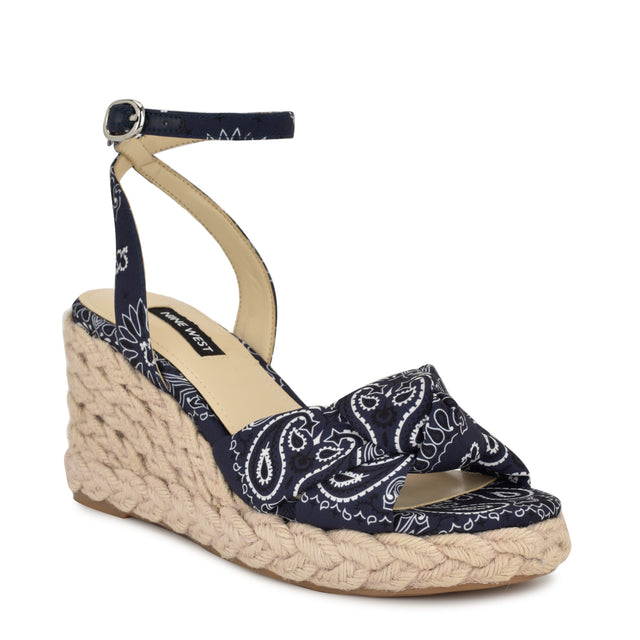 Nine West Dotime Espadrille Wedge Sandals