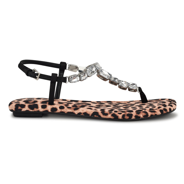 nine west Dynasti Embellished Flat Sandals
