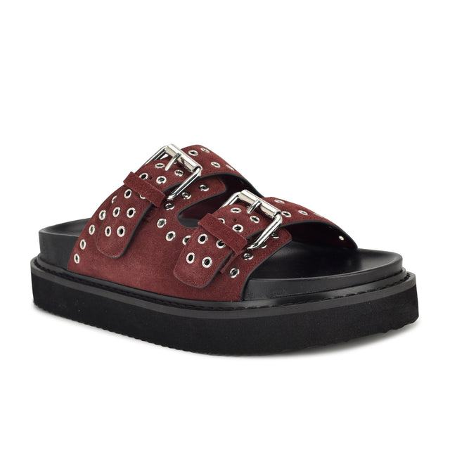 Nine West Eleny Buckle Slide Sandals