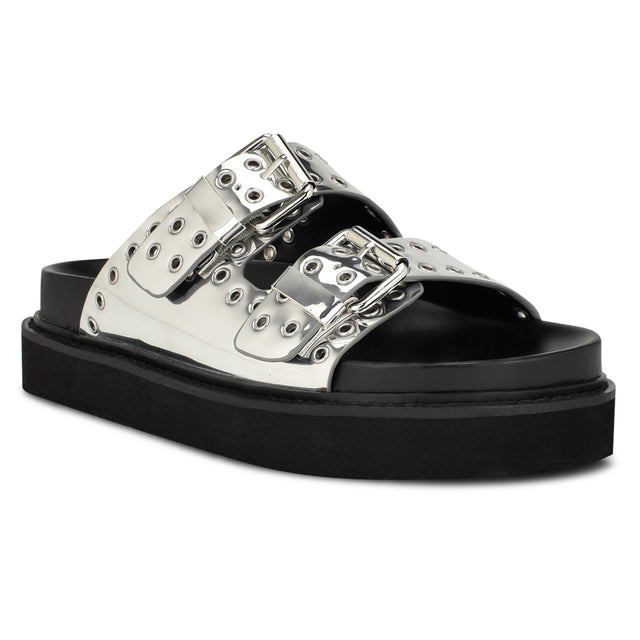 Nine West Eleny Buckle Slide Sandals