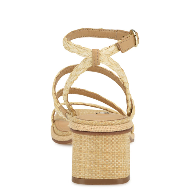 Nine West Emolly Raffia Block Heel Sandals