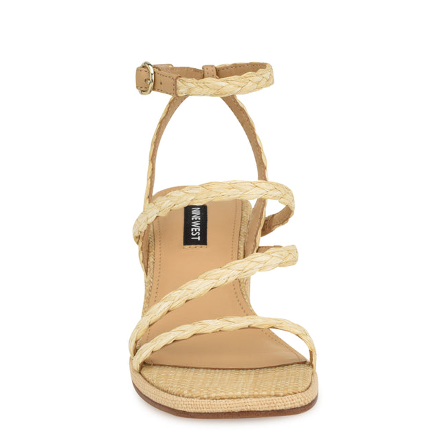Nine West Emolly Raffia Block Heel Sandals