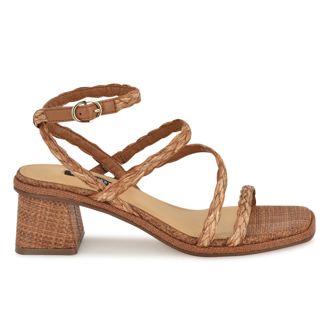 nine west Emolly Raffia Block Heel Sandals