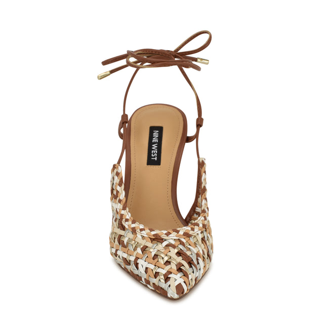 Nine West Fessla Woven Ankle Wrap Pumps