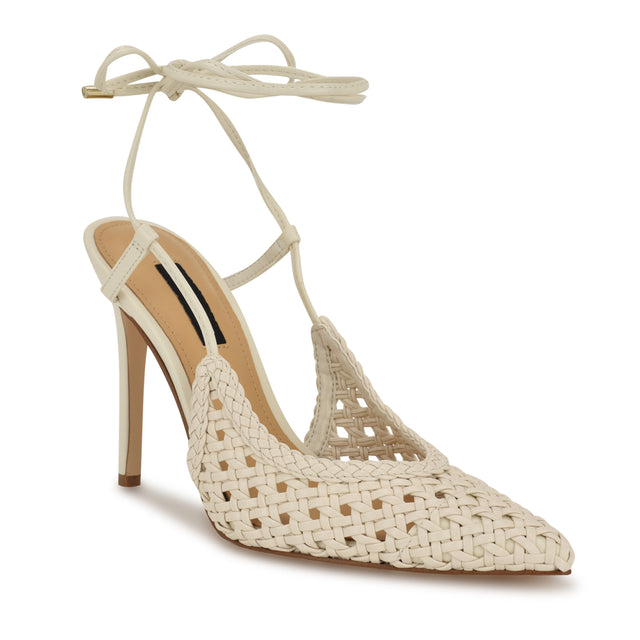 Nine West Fessla Woven Ankle Wrap Pumps