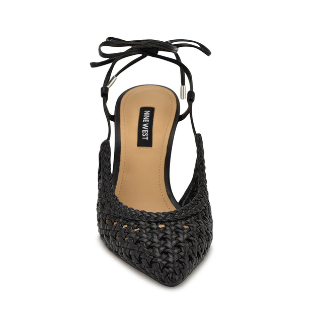 Nine West Fessla Woven Ankle Wrap Pumps