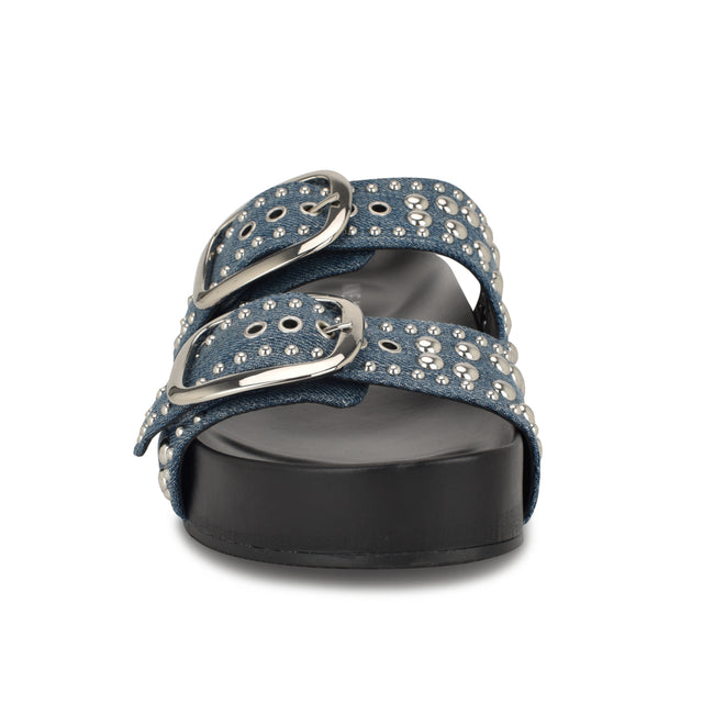 Nine West Flinne Studded Footbed Sandals