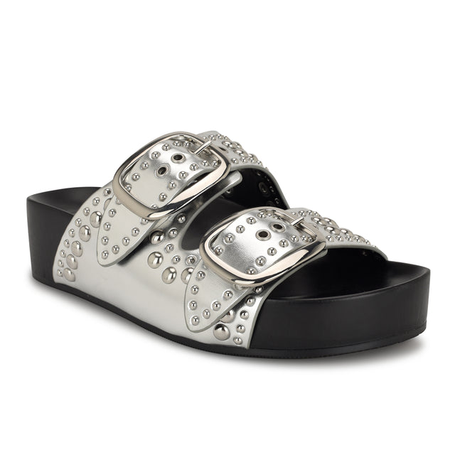 Nine West Flinne Studded Footbed Sandals