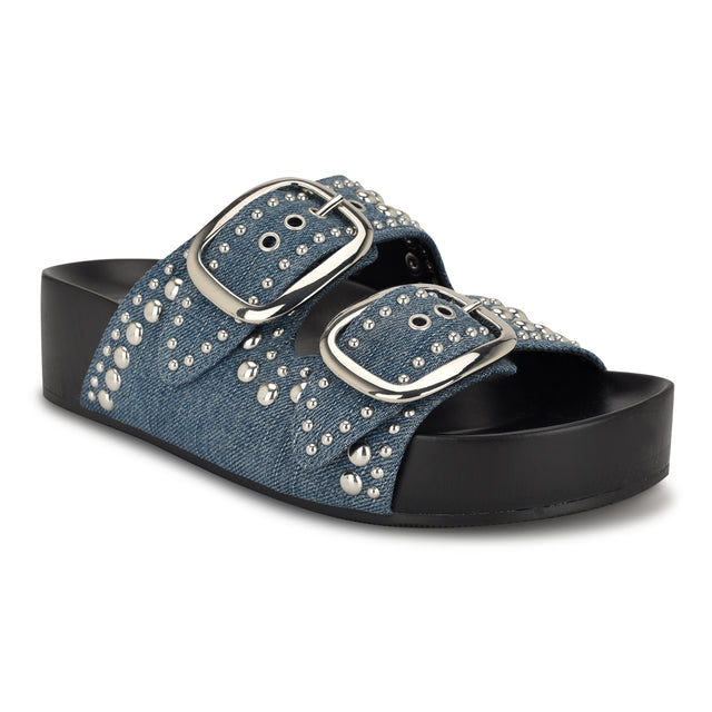 Nine West Flinne Studded Footbed Sandals