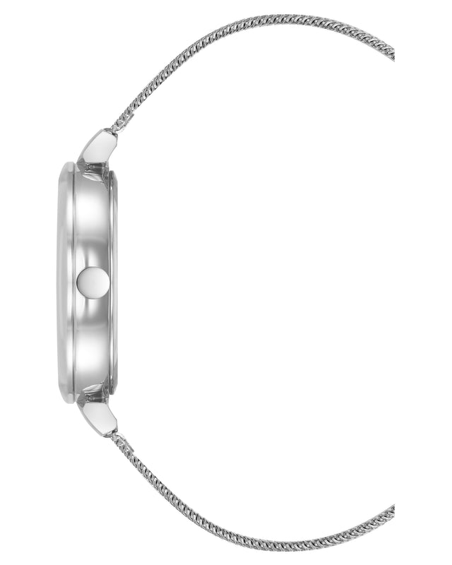 Nine West Floral Dial Mesh Bracelet Watch