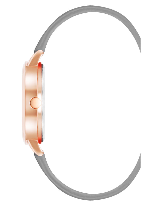 Nine West Floral Dial Saffiano Strap Watch