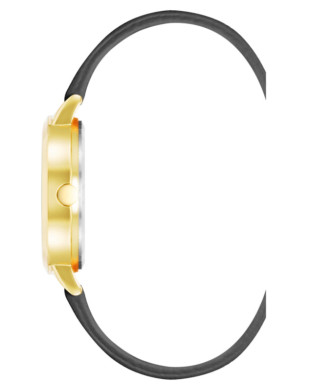 Nine West Floral Dial Saffiano Strap Watch