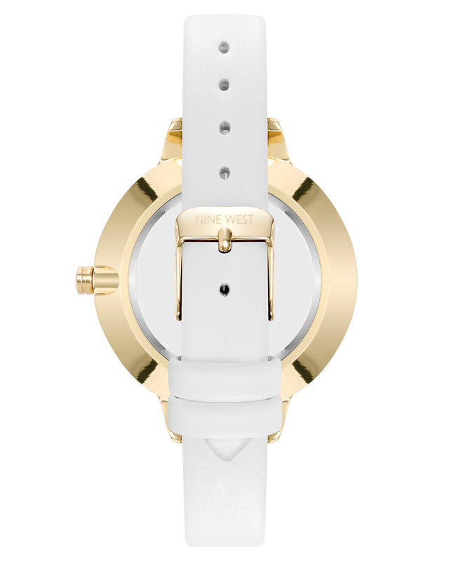 Nine West Floral Dial Strap Watch
