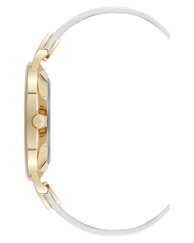 Nine West Floral Dial Strap Watch