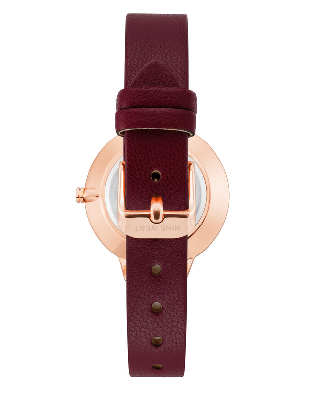 Nine West Floral Dial Strap Watch