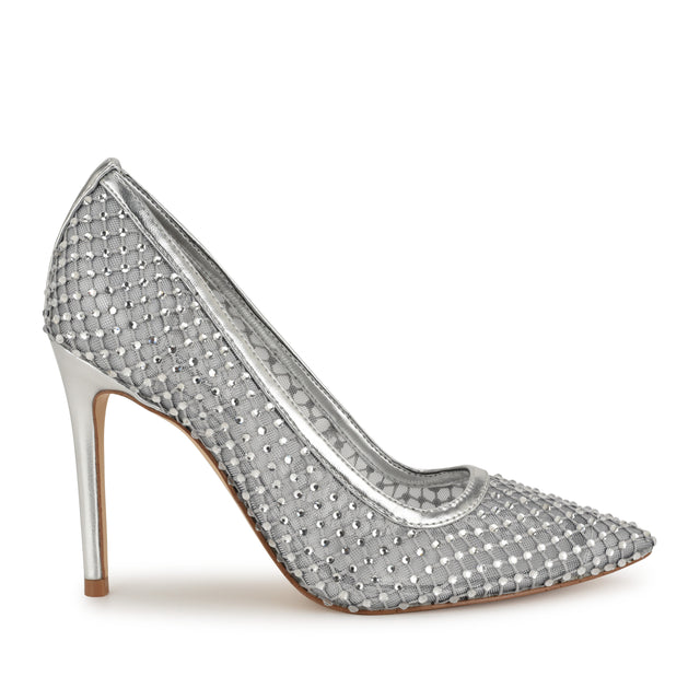 nine west Freshe Rhinestone Mesh Pumps