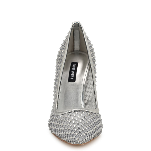 Nine West Freshe Rhinestone Mesh Pumps