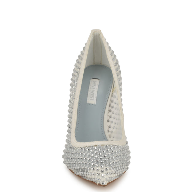 Nine West Freshe Rhinestone Mesh Pumps
