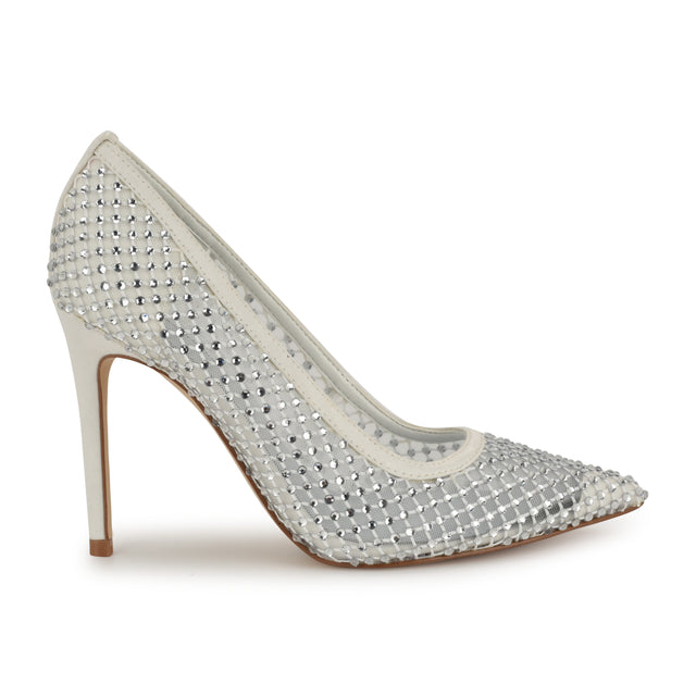 nine west Freshe Rhinestone Mesh Pumps