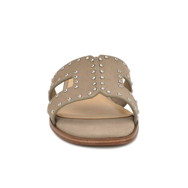 Nine West Giny Slip-On Flat Studded Sandals
