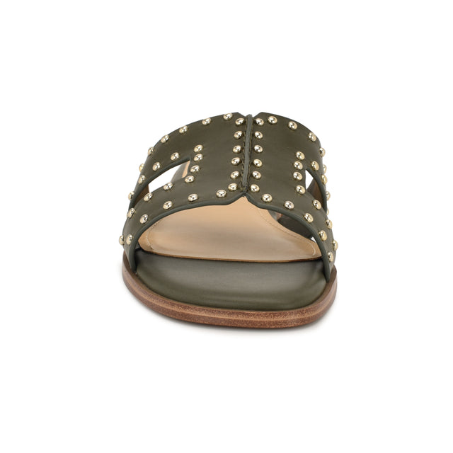 Nine West Giny Slip-On Flat Studded Sandals