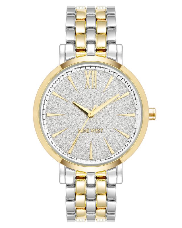 nine west Glitter Accented Dial Watch