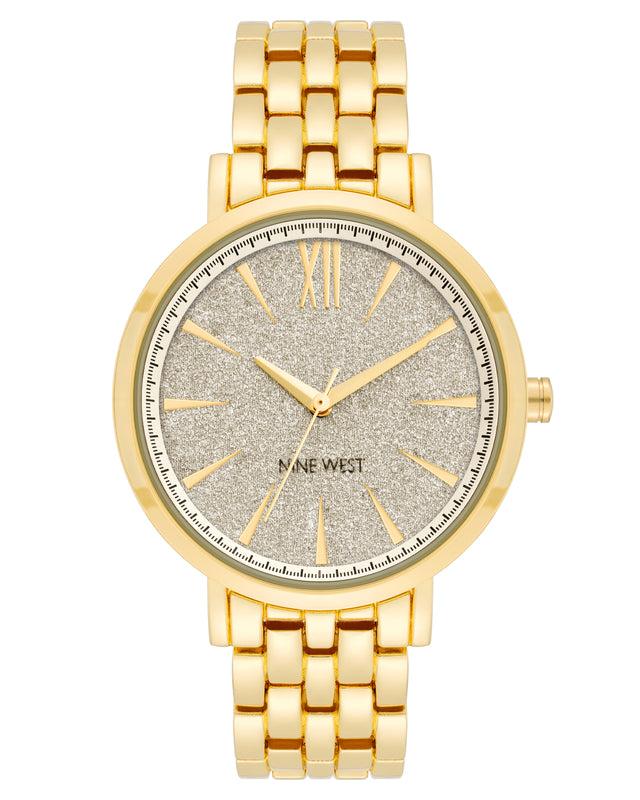 nine west Glitter Accented Dial Watch
