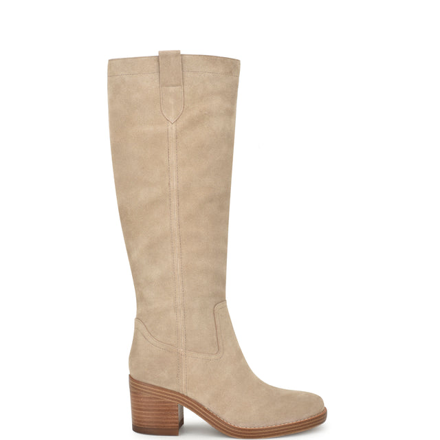 nine west Hecee Block Heel Tailored Leather Boots