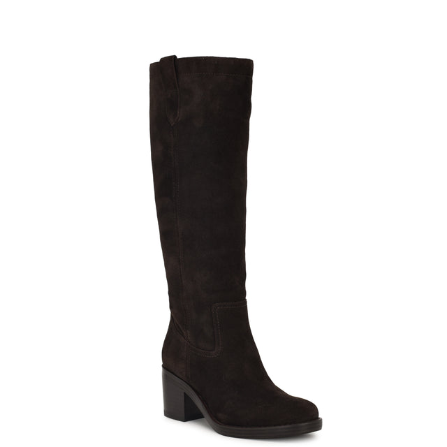 Nine West Hecee Block Heel Tailored Leather Boots