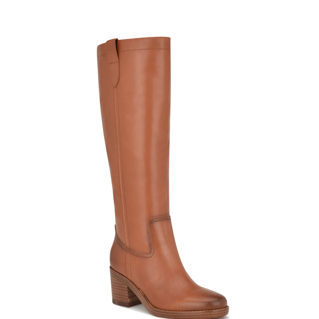 Nine West Hecee Block Heel Tailored Leather Boots