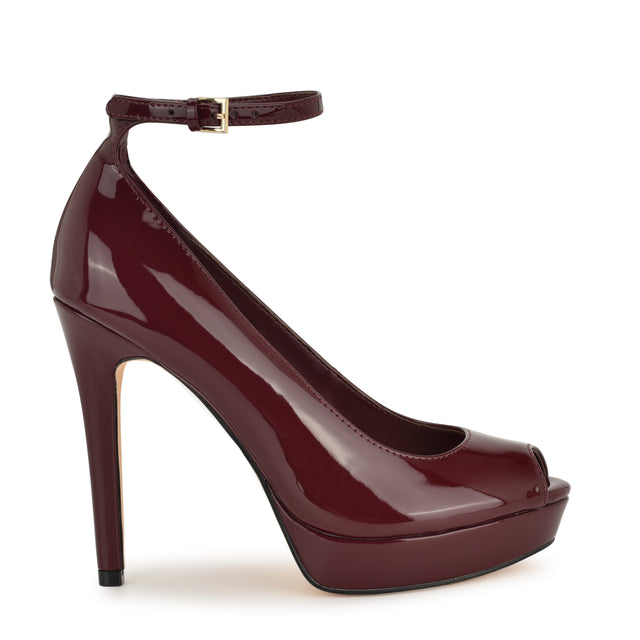 nine west Hinko Peep Toe Platform Pumps