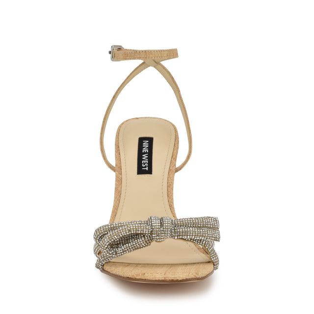 Nine West Ivid Rhinestone Bow Sandals