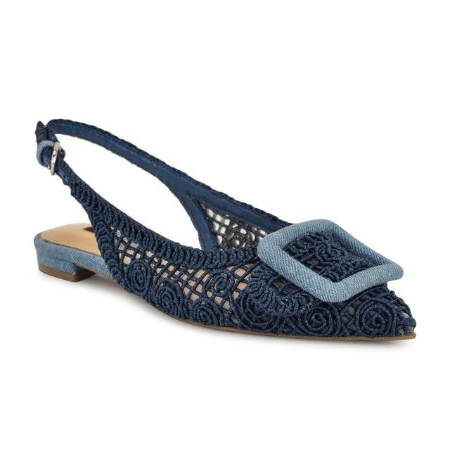 Nine West Jasser Woven Slingback Flats