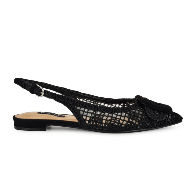 nine west Jasser Woven Slingback Flats