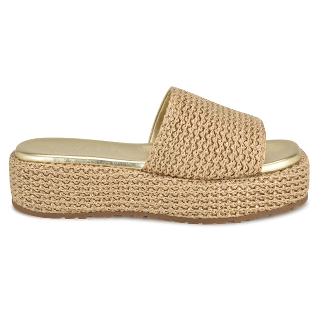 nine west Keziah Flatform Slide Sandals